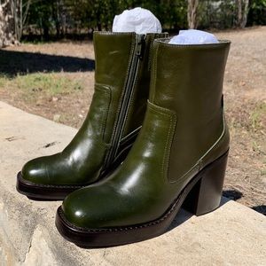 Jeffrey Campbell Maxen Heeled Boots in Olive Size 6.5 M